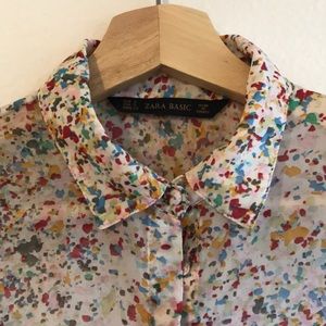 Zara sheer blouse